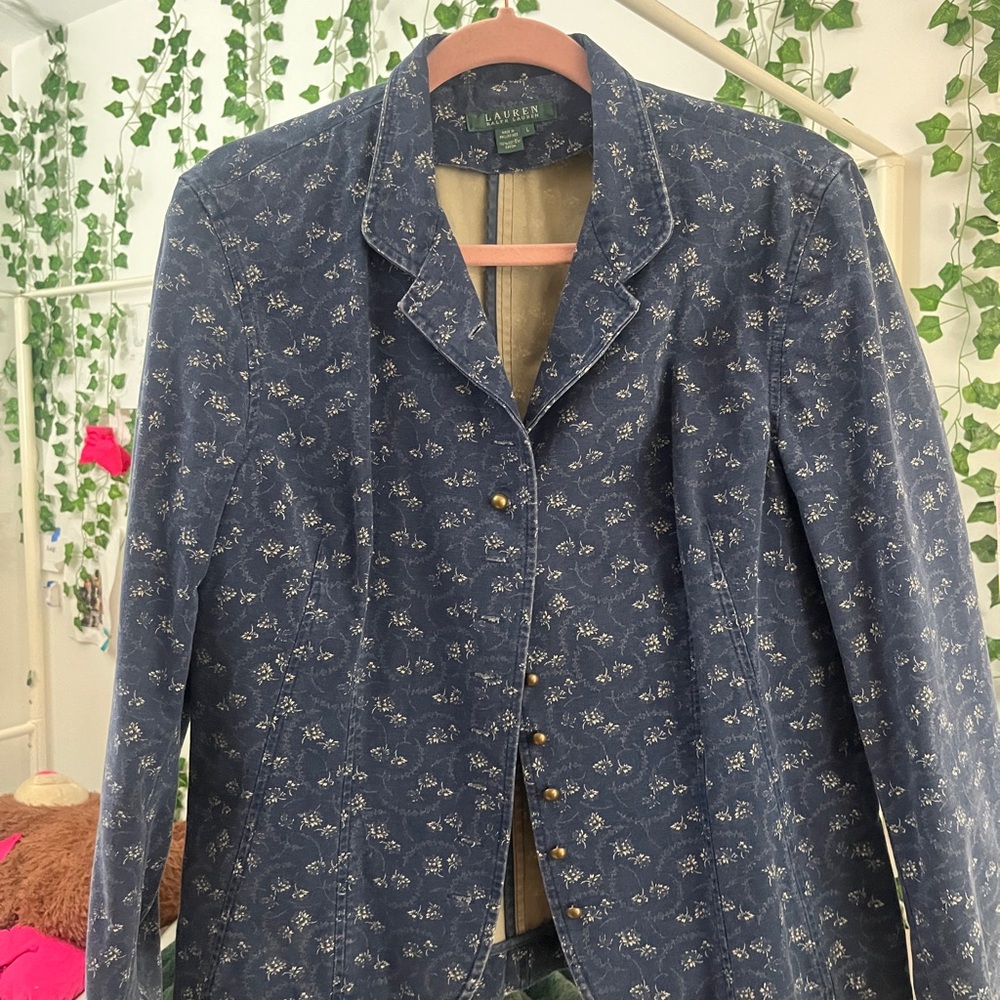 Ralph Lauren Blue Floral Blazer